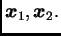 $ \boldsymbol{x}_1,\boldsymbol{x}_2.$