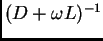 $ (D + \omega{}L)^{-1}$