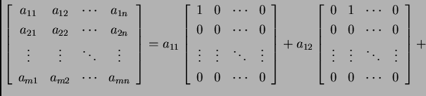 % latex2html id marker 30865
$\displaystyle \left[\begin{array}{cccc}
a_{11} & ...
...vdots & \vdots & \ddots & \vdots \\
0 & 0 & \cdots & 0
\end{array} \right] +$