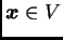 $ \boldsymbol{x}\in V$