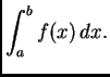$\displaystyle \int_a^b f(x)\,dx.$