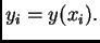 $\displaystyle y_i = y(x_i).$