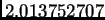 $ 2.013752707$