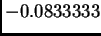 $\displaystyle -0.0833333$