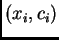$ (x_i,c_i)$