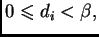 $ 0\leqslant d_i<\beta,$
