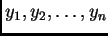 $ y_1,y_2,\ldots,y_n$