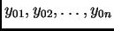 $ y_{01},y_{02},\ldots ,y_{0n}$