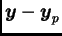 $ \boldsymbol{y}-\boldsymbol{y}_p$