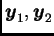 $ \boldsymbol{y}_1,\boldsymbol{y}_2$