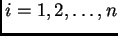 $ i=1,2,\ldots ,n$