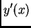 $\displaystyle y'(x)$