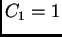 $ C_1=1$