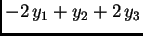 $\displaystyle -2\,y_1+y_2+2\,y_3$