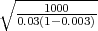 ∘ -----------
  0.031(10-000.003)