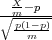   X
∘-m-p--
  p(1m-p)