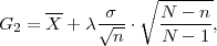      --         ∘ -------
G2 = X + λ √σ--⋅  N---n-,
             n    N - 1
