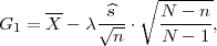                 ∘ -------
G  = X-- λ √^s--⋅  N---n-,
 1           n    N - 1
