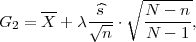      --     ^s   ∘ N---n--
G2 = X + λ √---⋅  ------,
             n    N - 1
