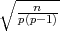 ∘ --n---
  p(p-1)