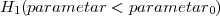 H1 (parametar < parametar0 )
