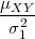 μXY
-σ2--
  1
