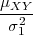 μXY2--
 σ1