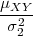 μXY--
 σ22