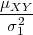 μXY--
 σ21
