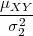 μXY
-σ2--
  2