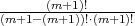 ------(m+1)!-----
(m+1- (m+1 ))!⋅(m+1)!
