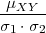 -μXY--
σ1 ⋅σ2