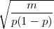 ∘ ---m----
  --------
  p(1 - p)